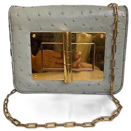 Borsa a Spalla Tom Ford Natalia Pelle di Struzzo Menta