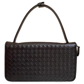 Pochette Bottega Veneta Travel Organiser Intrecciato Nappa Marrone