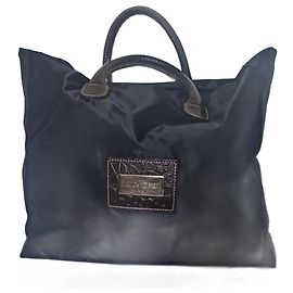 Franck Namani Tragetasche Nachtblau Canvas und Leder