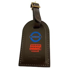 Ciondolo Louis Vuitton London Tag in Pelle