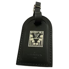 Louis Vuitton Beverly Hills Ciondolo per borsa in pelle nero argento