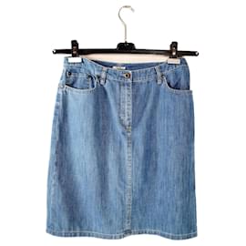 Miu Miu Jeansrock Blau Baumwolle