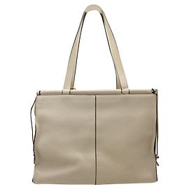 Loewe Cushion Tote Bag in Pelle di vitello Beige