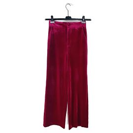 Autre Marque Pantalón de terciopelo rosa Mossman