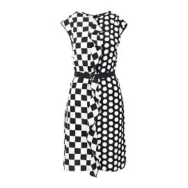 Robe à carreaux et à pois Louis Vuitton