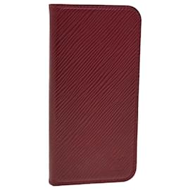LOUIS VUITTON Epi iPhone X / XS Folio iPhone Case Fuchsia M64468 LV Auth tb655