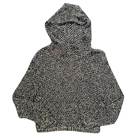 Missoni Metallic Häkelstrickpullover mit Kapuze
