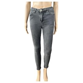 Acne Studios Skin 5 Pocket Used Black Jeans Skinny Gris