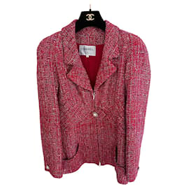 Chanel Jacke aus Baumwolle Rosa 38