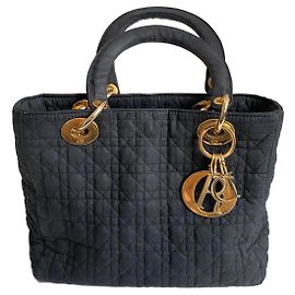 Borsa Lady Dior in nylon nero