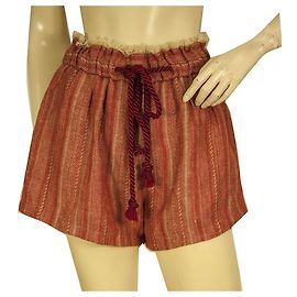 Forte Forte Red Beige Herringbone Summer Shorts Pantalones Talla de pantalones 1