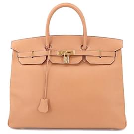 Hermès HERMES BIRKIN 40 Borsa a mano Couchbel Natural C Raccordi in metallo dorato inciso