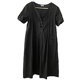 Stella Nova Midikleid aus Seide Schwarz