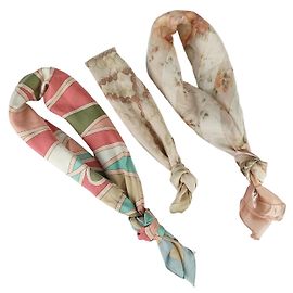 Set aus drei Vintage-Seidenschals