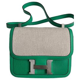 Hermès Constance 24 Pelle Verde Giada e Tela