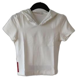 PRADA COTTON WHITE T-SHIRT - Prada