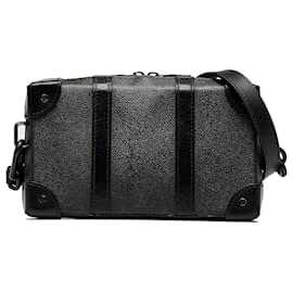 Louis Vuitton Borsa a tracolla morbida per baule con monogramma nero Eclipse