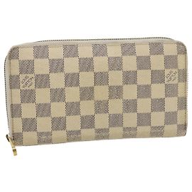 LOUIS VUITTON Damier Azur Zippy Organizer Portafoglio lungo N60012 LV Auth ai662