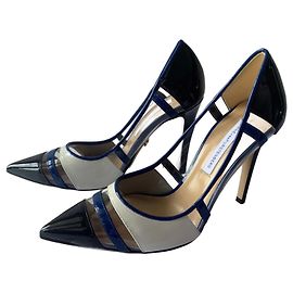 Diane Von Furstenberg BECCA TOO salones charol negro blanco azul