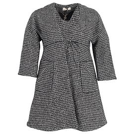 Casaco curto texturizado Ba&Sh em algodão preto e branco