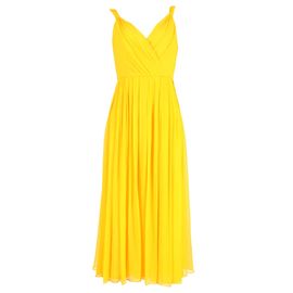 Jason Wu Midikleid aus gelber Seide