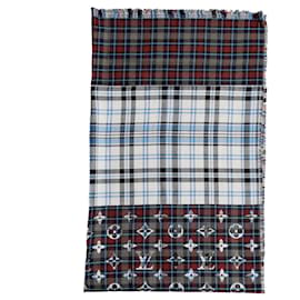 Sciarpa a quadri con monogramma Louis Vuitton