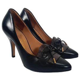 Salvatore Ferragamo Absatzschuhe aus Leder Schwarz