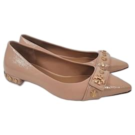 Tory Burch Kira Ballerine a Punta con Borchie in Pelle Vernice