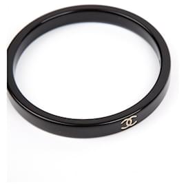 Chanel Armband mit CC Logo schwarz
