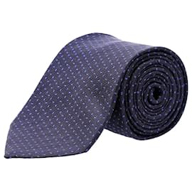 BOSS Hugo Boss Dotted Necktie in Navy Blue Silk