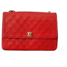 Borsa Chanel Timeless in pelle di agnello rossa
