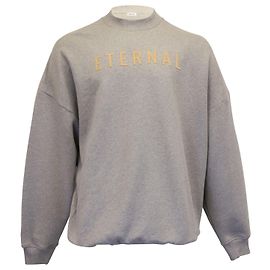 Langärmliges Sweatshirt mit „Fear of God Eternal“-Print aus grauer Baumwolle
