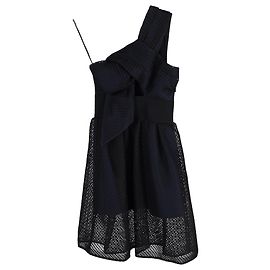 Self portrait Einschultriges Skaterkleid von Self-Portrait aus schwarzem Polyester