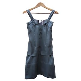 Vestido Chloé de seda verde