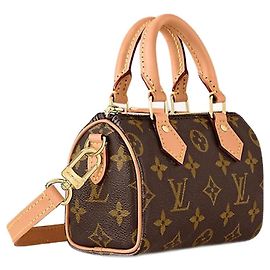 Louis Vuitton Speedy Nano Bandoliera Monogram Canvas Marrone