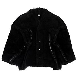 Chaqueta corta en piel de oveja negra Legaspi de Rick Owens