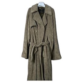 Trench Balenciaga in cotone color sabbia