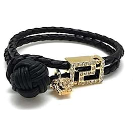 Versace Armband Schwarz und Gold Metall
