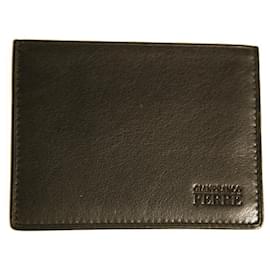 Gianfranco Ferré Gianfranco Ferre Black Leather New Unisex Men Card Case Holder Pocket Wallet