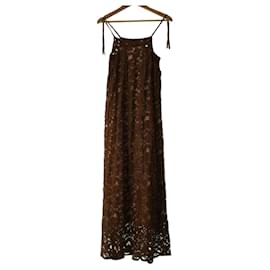 ***Roberto Collina Spitzen-Maxikleid