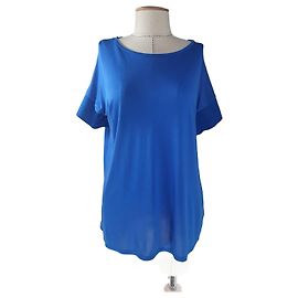 Schumacher Blue Silk and Modal Top XL