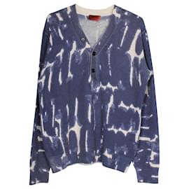Missoni Strick-Sweatshirt mit Tie-Dye-Effekt aus blauem Kaschmir
