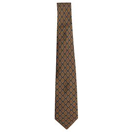 Nina Ricci Printed Tie in Navy Blue Silk