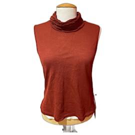 Créa Concept ärmelloser Pullover dunkelbraun Wolle - Autre Marque