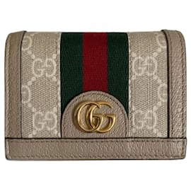 Gucci Ophidia GG Geldbörse Beige Canvas