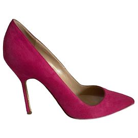 Zapatos de salón Manolo Blahnik BB 105 de ante fucsia