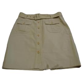 Jc De Castelbajac Gerader Rock aus Baumwolle Beige