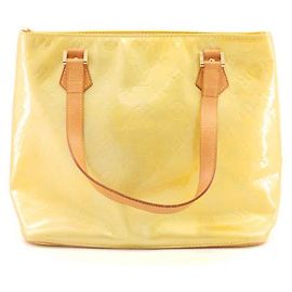 Louis Vuitton Houston en cuir vernis doré/jaune