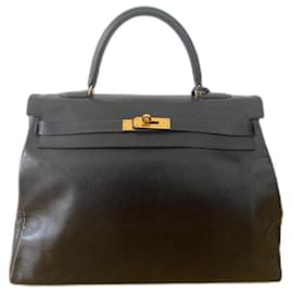 Borsa Hermès in pelle nera 35cm