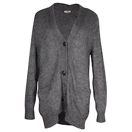 Isabel Marant – Übergroßer Cardigan mit V-Ausschnitt aus grauem Mohair